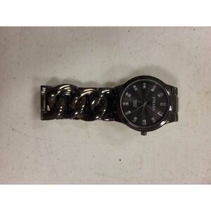 Strada Japan Quartz Ladies Watch Black Tone Metal Bracelet Band Fashion Jewelry